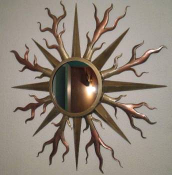 Miroir en fer forgé décoration soleil Toulon