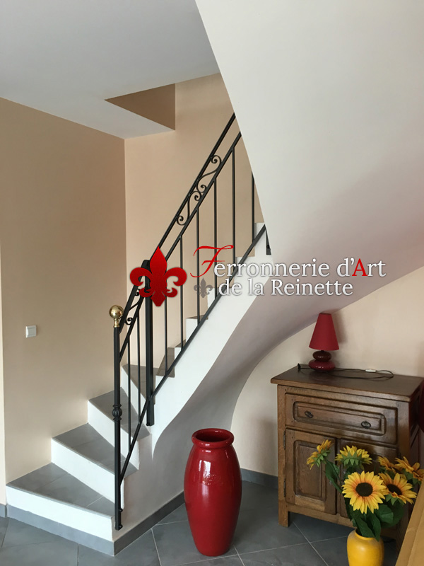 rampe escalier en fer forge peint aix en provence