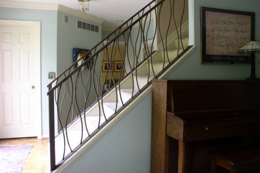 rampe escalier design en fer forge sur mesure var
